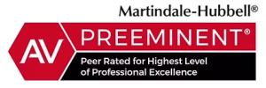 Martindale-Hubbell AV Preeminent, peer rated for the highest level of professional excellence
